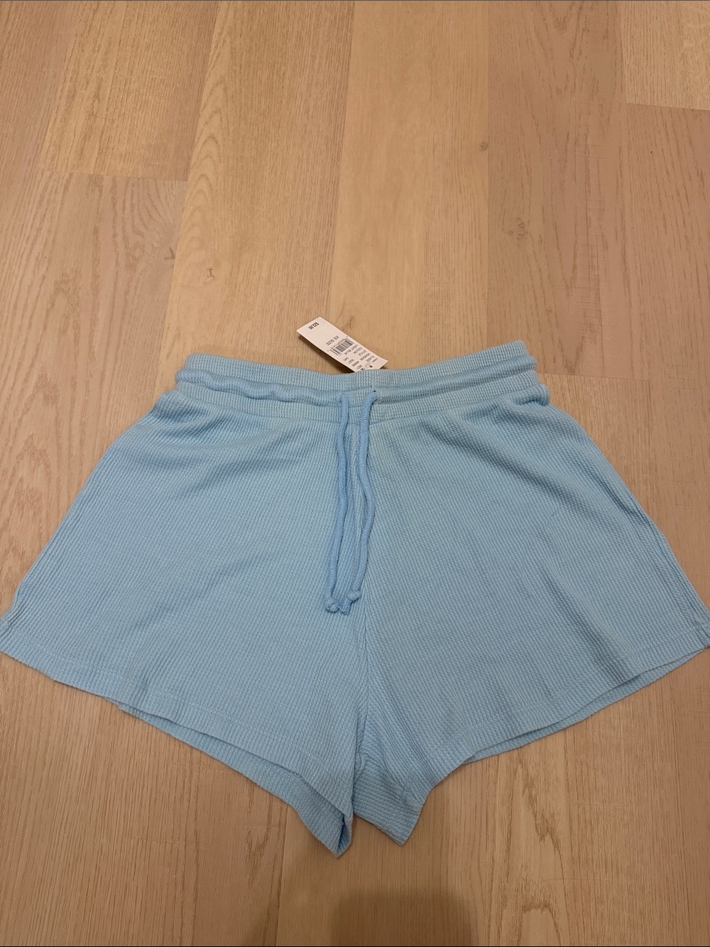 NWT PacSun LA Hearts Light Blue Ribbed Drawstring Lounge Shorts Size XS